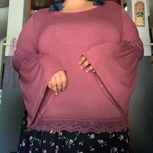 plussize bell sleeve top